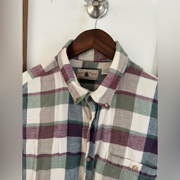 VTG 90s Northwest Territory Men’s XL Flannel Plaid Button Down Shirt - Picture 2 of 11